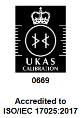 UKAS 0669 Accredited to ISO/IEC 17025:2017 Logo
