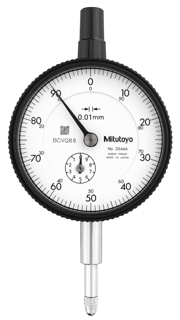 Dial Gauge with Flat Back & Jeweled Bearing (Metric) | 2046A-11 ...